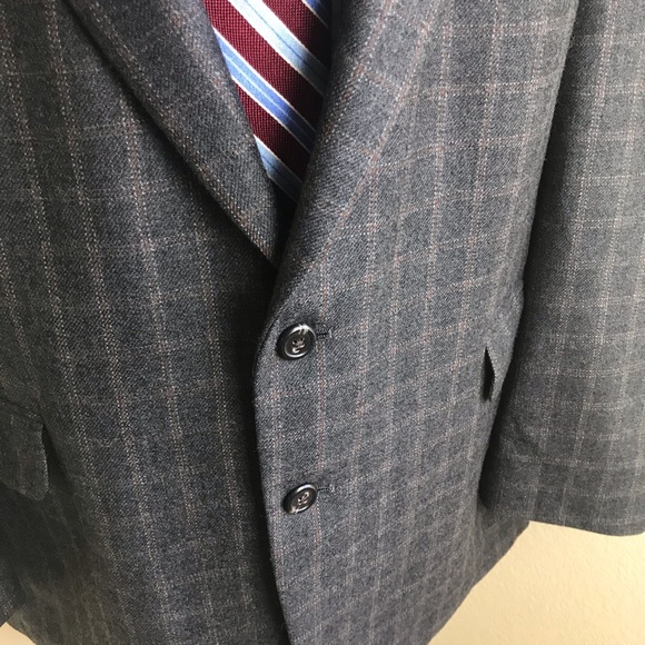 Lands' End Suits & Blazers Lands End 0 Wool Gray Plaid Jacket 44r